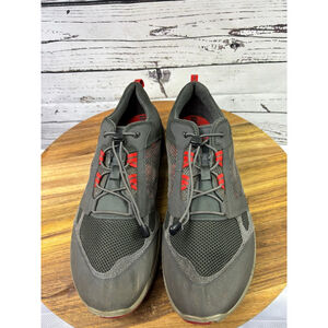 Men's Ecco Gray Red Athletic Shoes Size 13